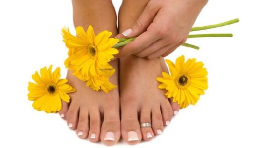 pieds sains après traitement fongique
