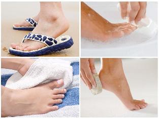 champignon de la peau des pieds de prévention